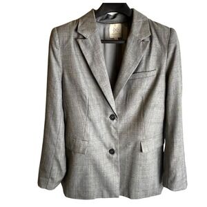Gray Glen Plaid Blazer M Prince of Wales Notch Lapel Academia Office Gentle Fawn